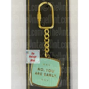 Easy Tiger no you are early keychain key chain screw clasp keys metal heavy gift